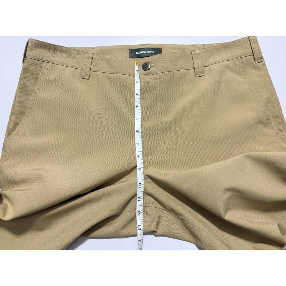 Bluffworks Pants Relaxed Fit Khaki Work Performance Golf Mens 36x36 (Act. 36x35) - Picture 11 of 11